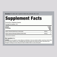 Prix de gros OEM Marque privée 100% pur naturel Qualité alimentaire HALAL 500 comprimés 1000mg Spiruline Chlorelle pour adultes