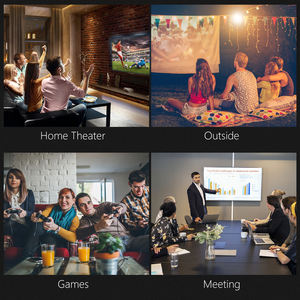 HY300 Mini projecteur de cinéma maison le plus populaire Android 12 HD 1280*720P <span class=keywords><strong>Cinma</strong></span> vidéo double Wifi 150 ANSI 180 Flexible BT5.0 LED - Product Image 5