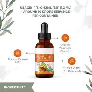 OEM/ODM/OBM organik <span class=keywords><strong>Papaya</strong></span> yaprak ekstresi sıvı trombosit desteği ve sindirim yardımı diyet takviyesi <span class=keywords><strong>Papaya</strong></span> sıvı - Product Image 5