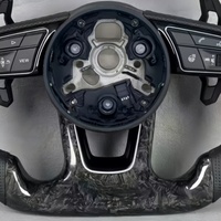 Volant de voiture en fibre de carbone forgée pour Audi A3 8V A4 A5 A6 C6 A7 C7 C8 A8 S3 S4 S5 S6 B8 B9 RS3 RS5 RS6 RS7 Q3 Q5 Q7