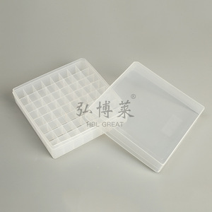 กล่องเก็บหลอดแช่แข็งแบบใส 100 หลุม ยี่ห้อ Hongbolai สำหรับใช้ในห้องปฏิบัติการ - Product Image 1