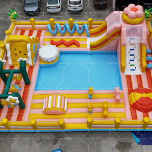 Trampolín <span class=keywords><strong>de</strong></span> jardín inflable al aire libre para niños, castillo inflable inspirado en el parque <span class=keywords><strong>de</strong></span> atracciones para entretenimiento divertido - Product Image 1