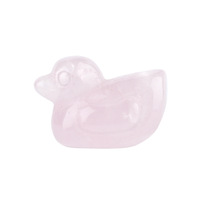 Cristaux en gros, sculpture d'animaux pour cadeaux de vacances et décoration de la maison, pierre naturelle sculptée à la main, figurine de canard