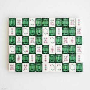 Hot-selling Emerald Green Luxury Four-Layer Anti-Fade American <b>Mahjong</b> <b>Set</b> with Acrylic Tiles for Entertainment - Product Image 2