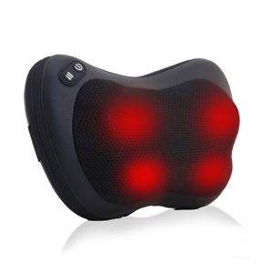 CE Full Shiatsu Neck Back Massage Pillow Kneading Function PU Leather Fishnet Cover for Neck Back Waist Shoulder Areas Body Use - Product Image 1