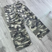 Pantalon de survêtement cargo camouflage déchiré personnalisé pour homme, grande taille, style streetwear, coupe ample, en toile, effet empilé, idéal pour l'extérieur – Nouvelle collection en promotion