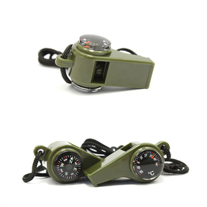 Silbato de plástico multifunción <span class=keywords><strong>3</strong></span> en 1, termómetro a granel para exteriores, Camping, silbato de supervivencia de emergencia con brújula - Product Image 4