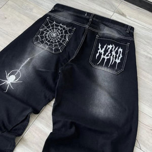 Sun Faded Custom Designer Striped Acid Washed Vintage Hip Hop High Waist Sun Faded Heavyweight Denim Baggy <strong>Men</strong> Streetwear <strong>Jeans</strong> - Product Image 4