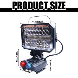 40W 4000LM Portable 18V <b>LED</b> Work <b>Light</b> Battery for USB Type-C Charging Port Rechargeable 6000K Daylight IP20 <b>Workshop</b> WD-8107 Hi - Product Image 3
