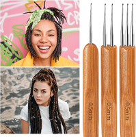 Nouveau design bambou différent aiguille tresse artisanat épingles au crochet pour dreadlocks crochet crochet crochet cheveux