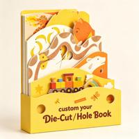 Livre cartonné personnalisé avec découpe et gaufrage |   Livre en carton en forme d'animal pour l'apprentissage des tout-petits