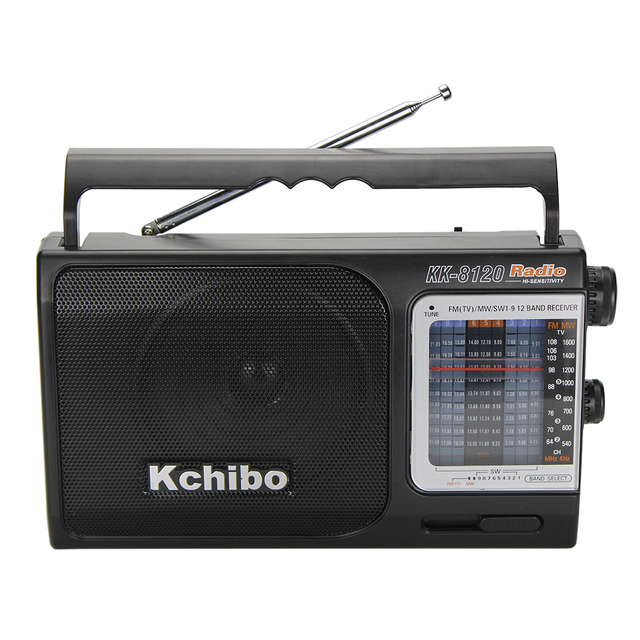 Handheld Multi Band Radio FM MW TV SW1-9 12 Band Radio Ac Dc Power Supply Radio KK-8120