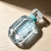 Flacon de parfum en verre transparent carré de luxe 30/50/100 ml, vaporisateur à pompe en cristal, logo personnalisé, emballage cosmétique pour parfum