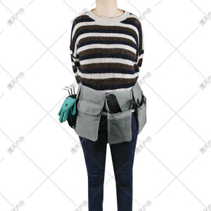 Ceinture porte-outils de jardin, pochette à quatre poches, sangle d'épaule réglable et arquée, unisexe, doublure en polyester, compartiment intérieur - Product Image 2