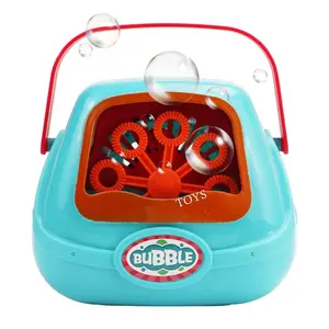 Mini soplador de burbujas eléctrico portátil para niños, máquina para jugar al aire libre