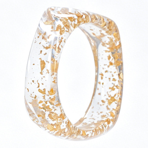 Bracelets carrés épais et larges faits à la main en résine, brillants et artistiques, de forme libre, élégants et tendance pour femmes - Product Image 2