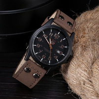Nouvelles Montres Hommes à Quartz Décontractées avec Logo Personnalisé d'Usine, Bracelet en Cuir Tendance, Style Sportif, Calendrier, Cadran 40mm