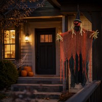 SIPKLR Décoration d'Halloween suspendue de 47 pouces : Citrouille, Épouvantail, Fantôme – Décoration effrayante pour l'extérieur, la cour, la véranda, les fêtes