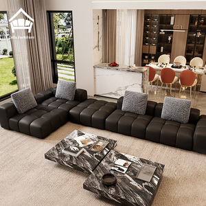 Divano Modulare Italiano Premium, Lussuoso Divano <span class=keywords><strong>Letto</strong></span> Sezionale in Vera Pelle Pixel per Ville Moderne e Residenze di Lusso - Product Image 1