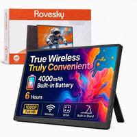Großhandel 15,6 Zoll Tragbarer Monitor Kabellos FHD 1080P IPS HDR Ultra-Slim Externer Bildschirm für Laptop Gaming