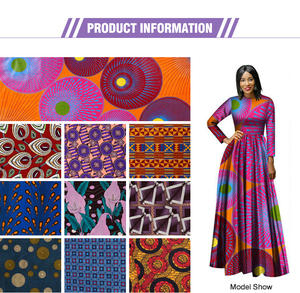 Diseño de cera Africana Kitenge Java tela Ankara estampado de cera hollandais poliéster y algodón - Product Image 5