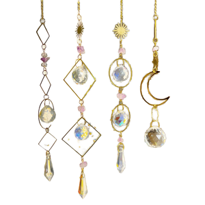 Cristal Arco-Íris Variado, Apanhador de Luz Solar Suspenso, Tema Amor, Prisma de Cristal para Decoração de Varanda - Product Image 1