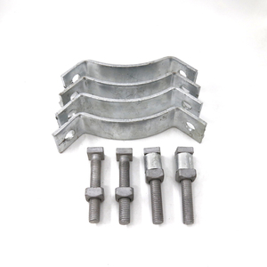 Double Offset Adjustable CA GCA DEG Fastening Hot Dipped Galvanised Steel Utility Split <strong>Pole</strong> Band - Product Image 3