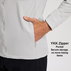 Y-KK Full Zipper <b>Workout</b> <b>Jacket</b> Thin Fleece Waterproof Fabric Blank Hoodies <b>Jacket</b> - Product Image 2