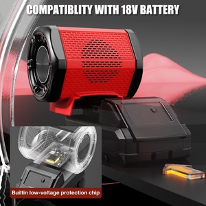 <span class=keywords><strong>Altavoz</strong></span> Portátil Compatible con Baterías Mil Waukes de 18V con Carga USB-A/C para Obras de Construcción, Campamentos y Fiestas - Product Image 3
