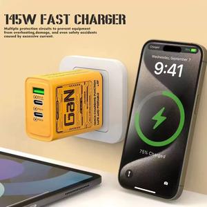 <span class=keywords><strong>Chargeur</strong></span> EU US UK 145W Max Type-C pour <span class=keywords><strong>iPhone</strong></span> 16 17 <span class=keywords><strong>14</strong></span> 15 Adaptateur QC3.0 <span class=keywords><strong>Chargeur</strong></span> de téléphone USB Téléphone portable pour Samsung - Product Image 3