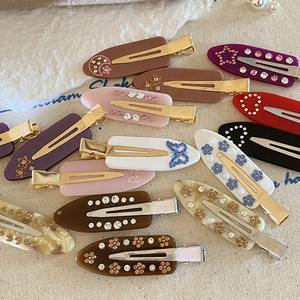 Nuovo Vintage strass acetato farfalla saltare forcina di moda dolce fiore senza soluzione di continuità per capelli per donne ragazze decorazione - Product Image 6