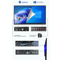 Tableau blanc interactif 4K UHD 55 pouces écran tactile écran plat Smart Board avec support salle de classe bureau réunion
