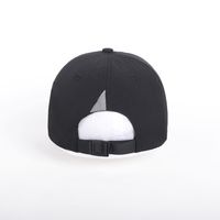 Gorra de Béisbol Personalizada de 6 Paneles, Negra, Estructurada, con Bordado, Perforaciones Láser, de Secado Rápido, de Poliéster/Algodón, Unisex, para Actividades al Aire Libre