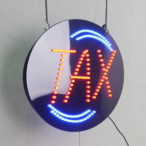 Panneaux publicitaires ovales de 15*27 pouces pour les entreprises de fiscalité, affichage intérieur à vision LED ouverte - Product Image 2