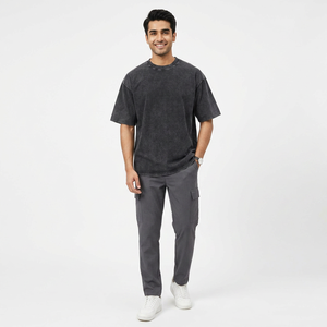 High Quality Men's T-shirt Breathable Wrinkle and Shrinkage Resistant Blank Customizable logo T-shirt for men - Product Image 1