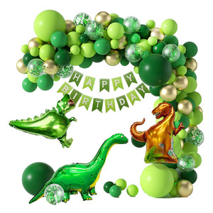 Kit ghirlanda di palloncini per feste di dinosauri-con palloncini 4D in oro verde Jungle Jurassic Safari Theme decorazioni per palloncini per feste di <span class=keywords><strong>compleanno</strong></span> - Product Image 1