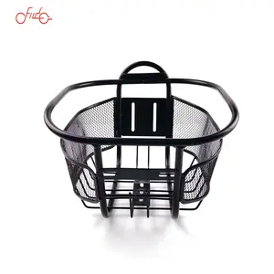 Wholesale High Quality Bike Iron Folding Basket Durable Riding Cycling Hanging Basket Front Handlebar Basket