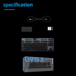 Teclado Inalámbrico para Juegos Logitech G915 X LIGHTSPEED TKL de Perfil Bajo, Conectividad Trimodal, Interruptores Mecánicos, LIGHTSYNC RGB - Product Image 6