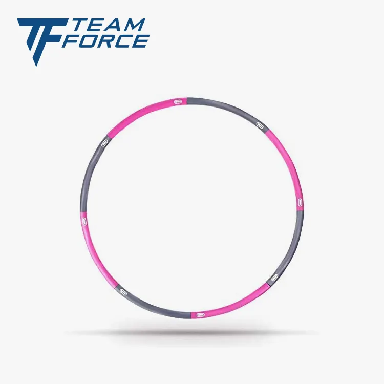 Teamforce hoolah hoop weight loss adjustable exercise hula ring weighted fitness hula hoops cheap for adults