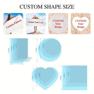 Serviettes de plage en microfibre sans sable, personnalisées, à séchage rapide, pour la vente en gros - Product Image 4