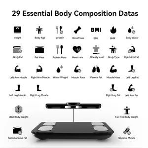 Welland TFT Display Analysis 8-Electrodes Intelligent Smart Scale Body Fat Weight Analysis Electric Power Source