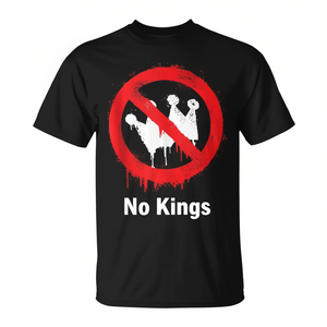 Camiseta No Kings Protest Stop Sign, negra, unisex, talla para adultos M L XL XXL - Product Image 2