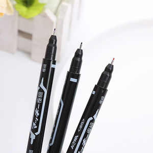 10 pièces Stylo marqueur à pointe fine imperméable à double tête de haute qualité Stylo marqueur permanent en plastique de qualité supérieure Encre permanente Stylo marqueur de traçage de <span class=keywords><strong>tatouage</strong></span> - Product Image 2