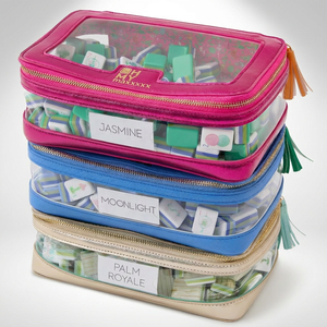 Sac de rangement de luxe portable pour Mahjong et Poker, en PVC transparent, style américain, avec fermeture éclair et poignée à franges, durable, pour le divertissement - Product Image 5