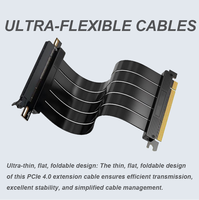Câble d'extension de carte graphique PCIe 4.0 X16 en cuivre PVC à 31 conducteurs, 180 degrés, 64 Go/s, adaptateur flexible pour montage GPU inversé, PC MOD