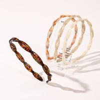 Bando Rambut Asetat Berpilin Warna-warni Vintage, Aksesoris Rambut Trendi untuk Wanita, Ikat Rambut Gaya Retro Elegan