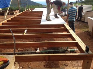 Pannello per pavimenti ad alta resistenza a prova di fuoco bordo <span class=keywords><strong>T</strong></span> & <span class=keywords><strong>G</strong></span> bordo MgO sottopavimento - Product Image 6