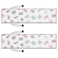 Sac de rangement pour mahjong à cordon de serrage grande capacité, portable, imprimé Paisley, avec support pour tuiles et règle de placement