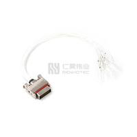Câble d'assemblage droit J14B-34TJ-30 J14A J14B J14C J14F 2A Mâle/Femelle, Connecteur Électrique Aéronautique Série J14, Bornes à Sertir