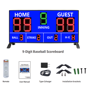 Màn Hình Lớn Cao Sáng <span class=keywords><strong>LED</strong></span> Ghi Điểm Hiển Thị Kỹ Thuật Số Điểm Thủ Môn Bảng Điểm Cho Bóng Mềm Bóng Chày Trò Chơi Với Điều Khiển Từ Xa - Product Image 6